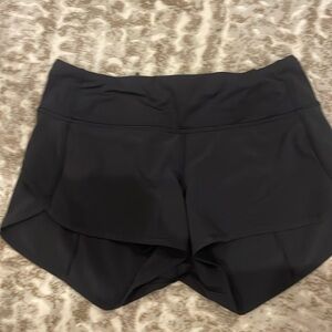 Lululemon Speed Up Shorts, Black, size 2, 2.5in